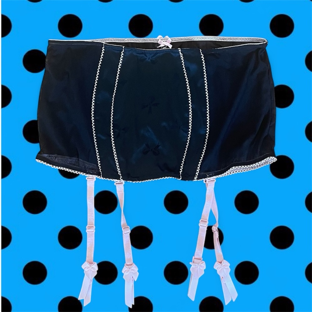 VS Black and Pink Garter Belt Skirt